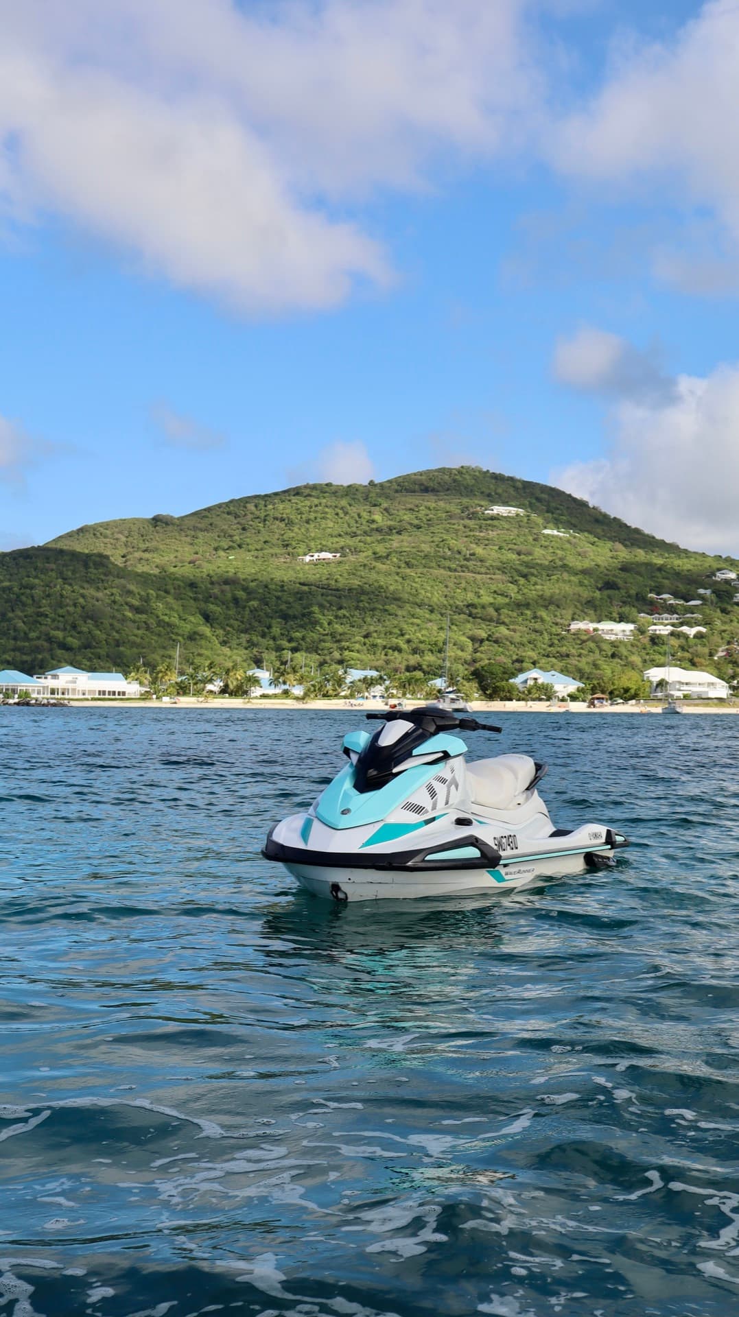 View of Anse Marcel bay, the Caraibes Watersports departure point